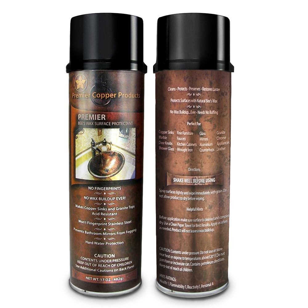 Premier Copper Products Copper Sink Wax Protectant