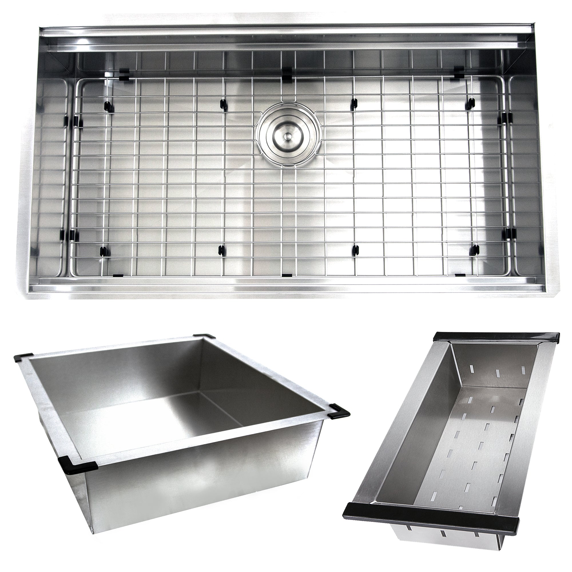 Nantucket Sinks 36" Pro Series Workstation Undermount Stainless Steel Kitchen Sink