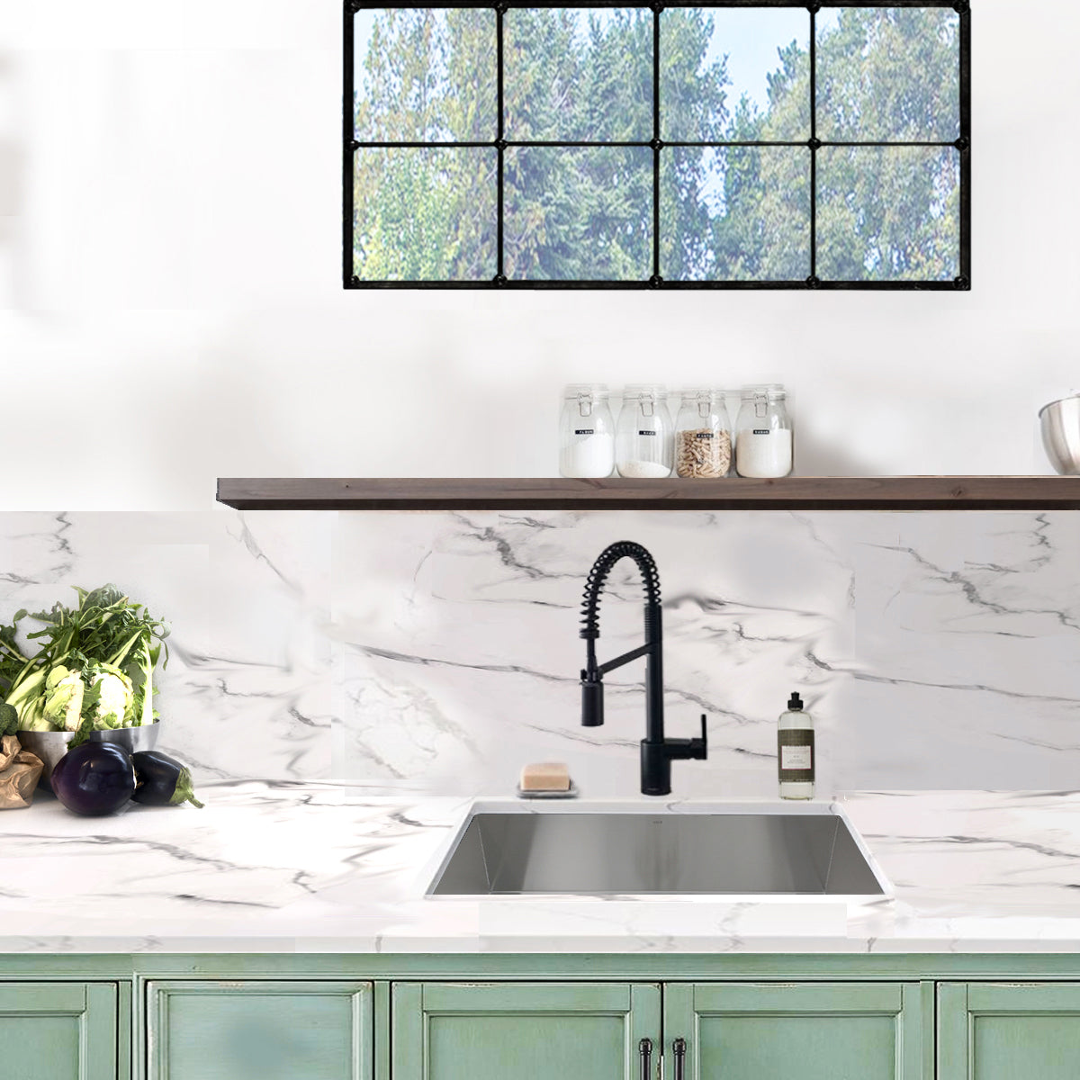 Nantucket Sinks ZR2818-16 - 28" Pro Series Large Rectangle Single Bowl Undermount Zero Radius Stainless Steel Kitchen Sink