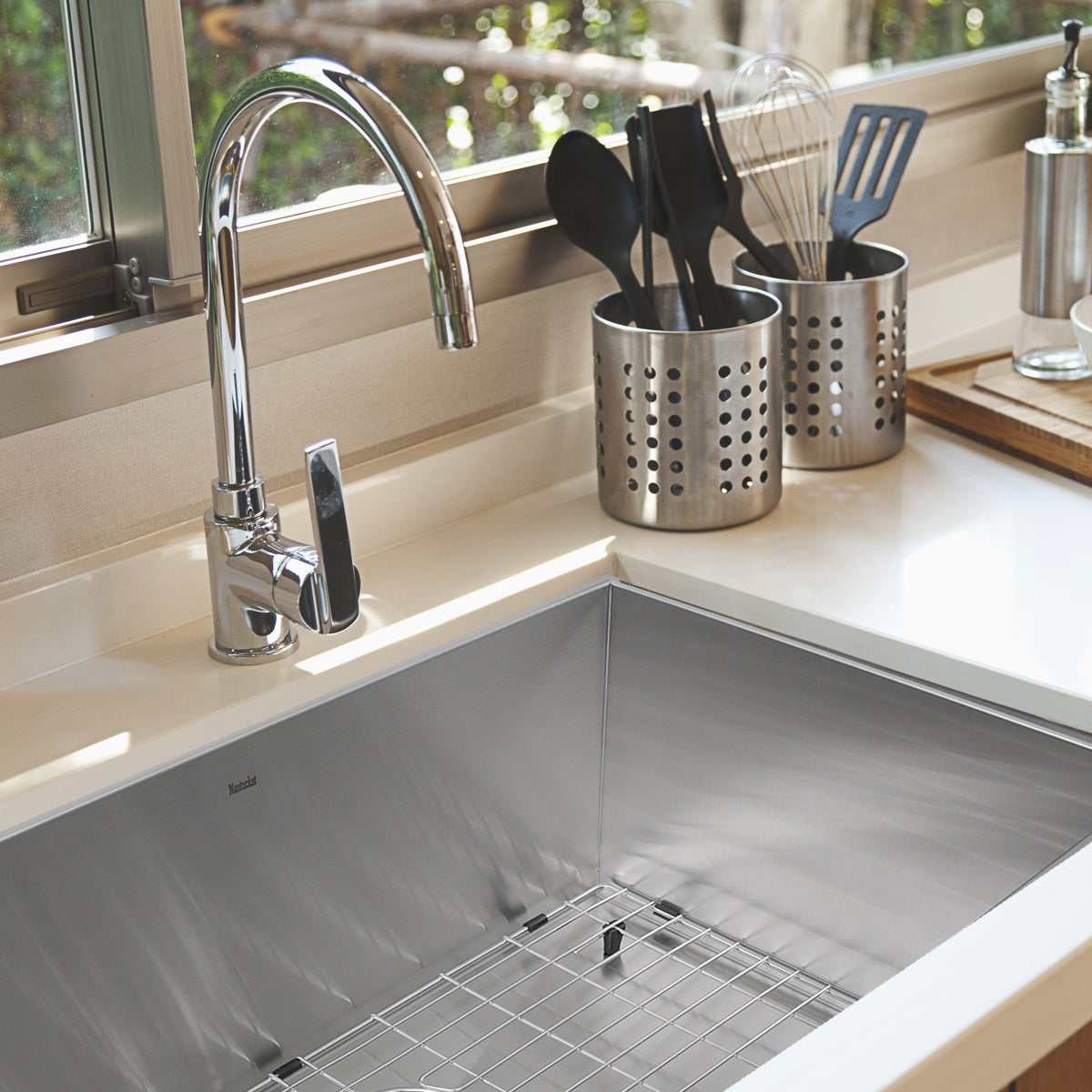 Nantucket Sinks ZR2818-16 - 28" Pro Series Large Rectangle Single Bowl Undermount Zero Radius Stainless Steel Kitchen Sink