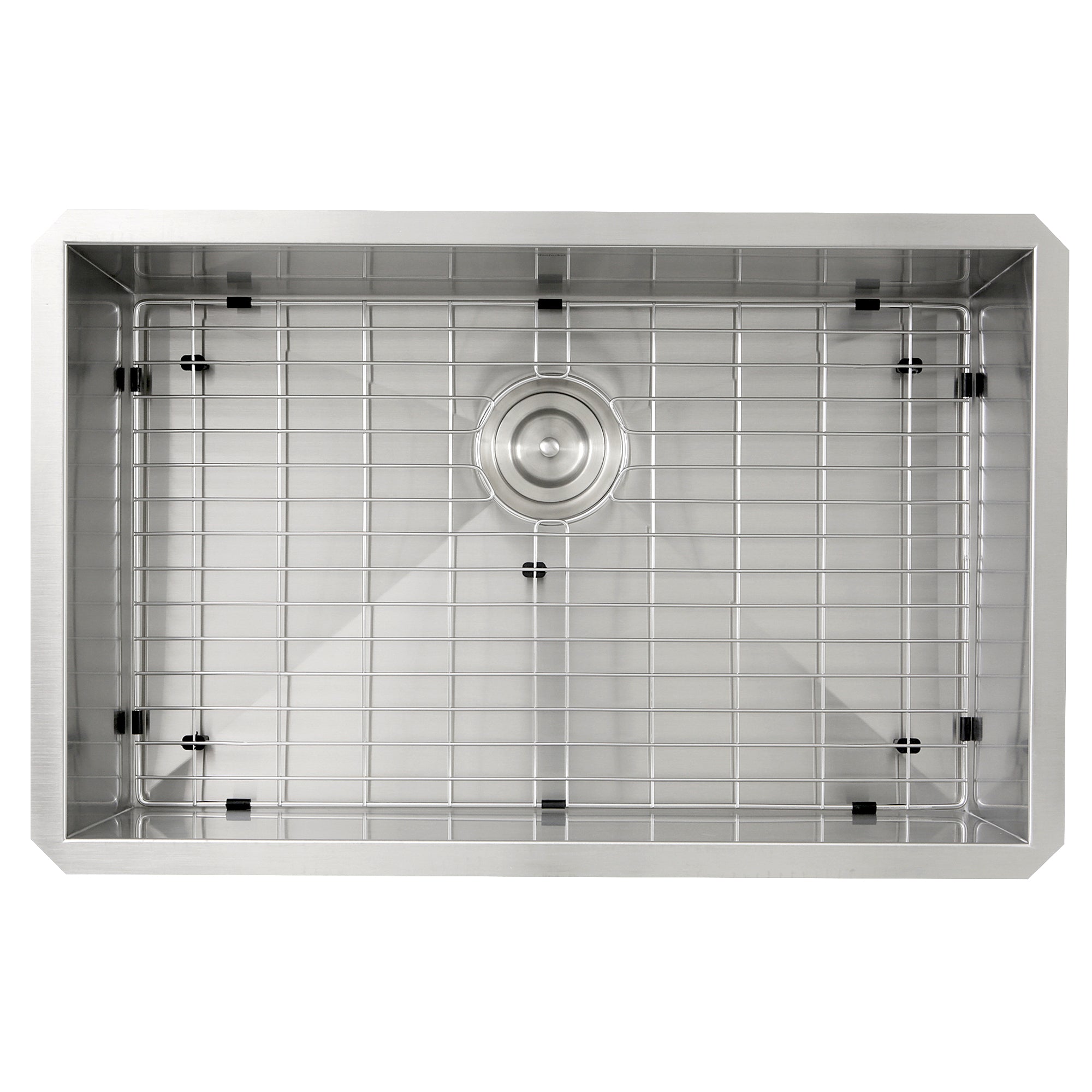 Nantucket Sinks ZR2818-8-16 - 28" Pro Series Rectangle Single Bowl Undermount Zero Radius Stainless Steel Kitchen Sink, 8" Deep