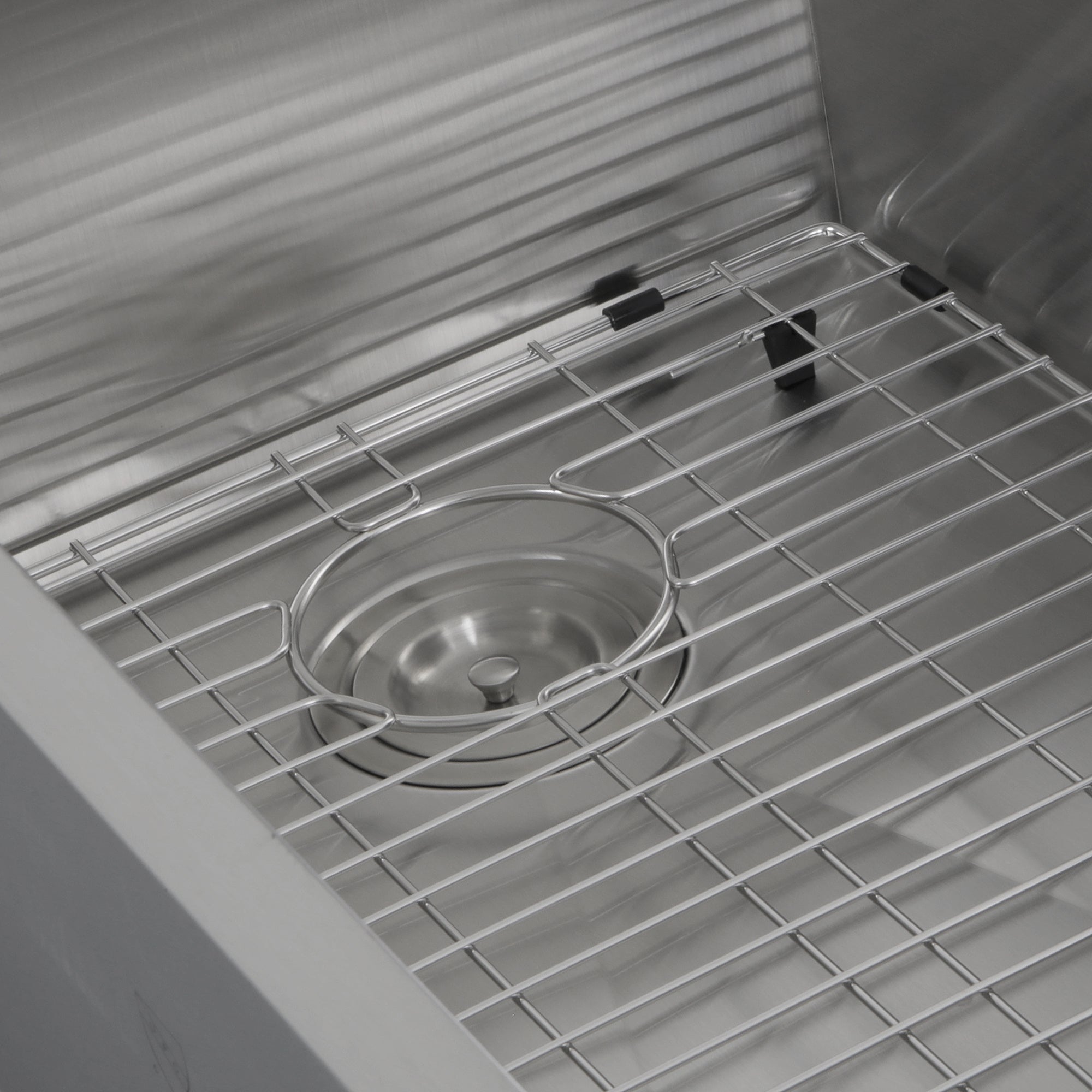 Nantucket Sinks ZR3218-OSD - 32" Pro Series Large Rectangle Single Bowl Undermount Small Radius Stainless Steel Kitchen Sink, Offset Drain