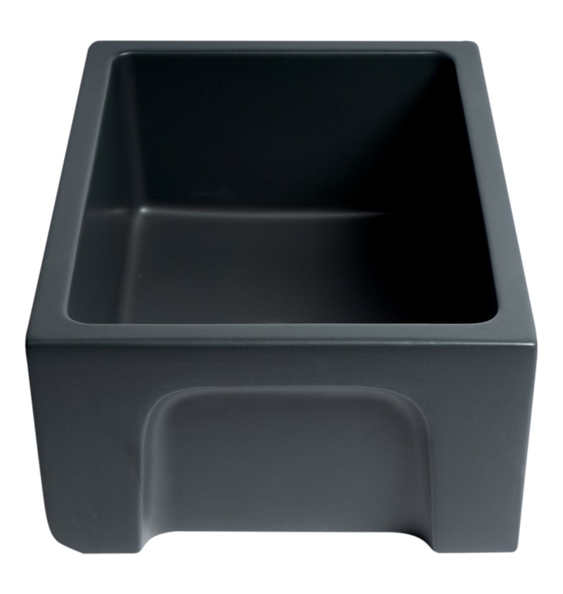 ALFI 24" Matte Black Reversible Smooth/Fluted Single Bowl Fireclay Farm Sink