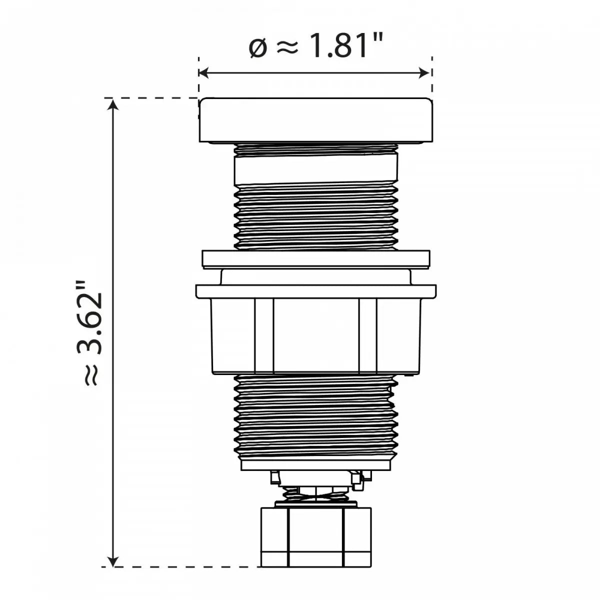 Wasserwerk Garbage Disposal Air Switch in Matte Black