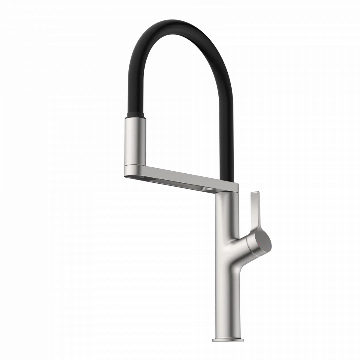 Wasserwerk Single Hole Pull Down Kitchen Faucet in Brushed Nickel-DirectSinks