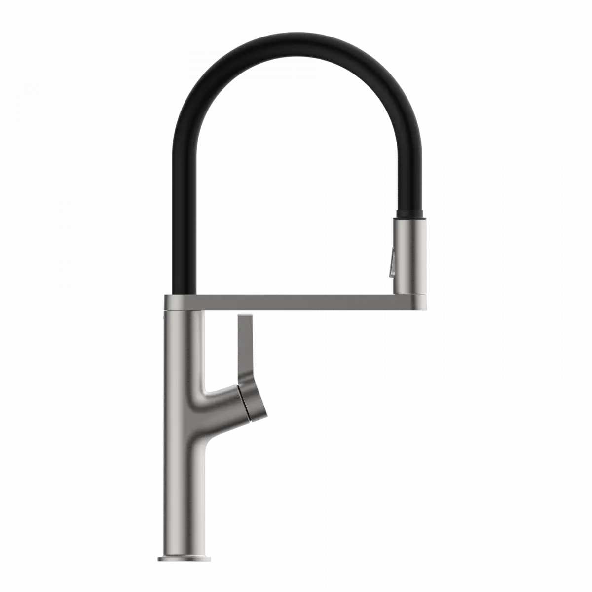 Wasserwerk Single Hole Pull Down Kitchen Faucet in Brushed Nickel-DirectSinks