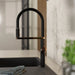 Wasserwerk Single Hole Pull Down Kitchen Faucet | Matte Black & Rose Gold-DirectSinks