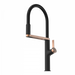 Wasserwerk Single Hole Pull Down Kitchen Faucet | Matte Black & Rose Gold-DirectSinks