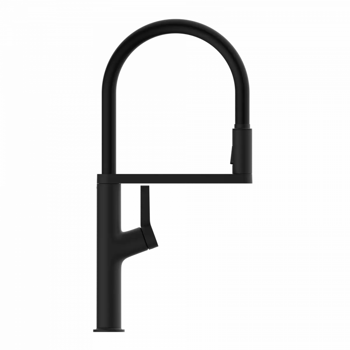 Wasserwerk Single Hole Pull Down Kitchen Faucet in Matte Black-DirectSinks