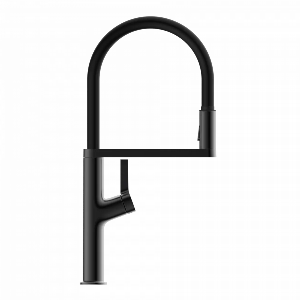 Wasserwerk Single Hole Pull Down Kitchen Faucet in Matte Graphite