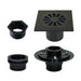 4" Brass Square Grid Shower Drain with Flange-DirectSinks