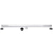  72" Stainless Steel Linear Shower Drain with Tile Insert & Flat Grate in Chrome