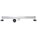  48" Stainless Steel Linear Shower Drain with Tile Insert & Flat Grate in Chrome