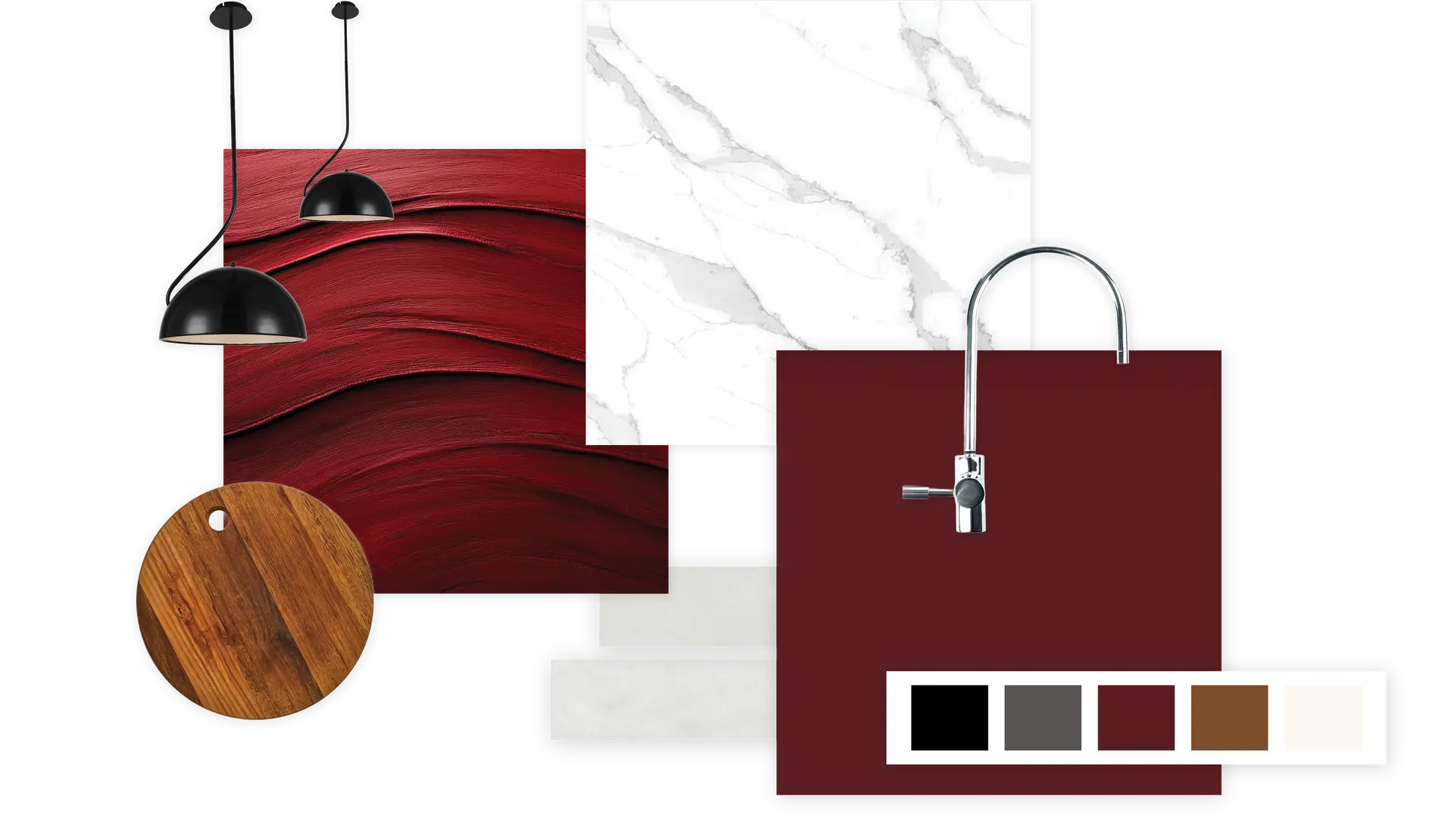 Fabuwood Large Sample Door in Cabernet Red-DirectSinks