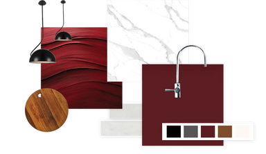 Fabuwood Large Sample Door in Cabernet Red-DirectSinks