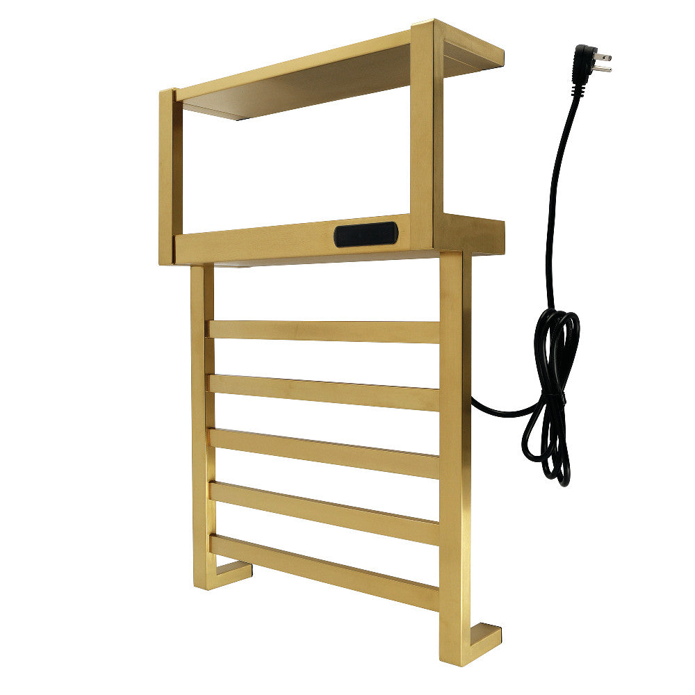 Markus Wall Mount Plug-In Towel Warmer in Brushed Brass