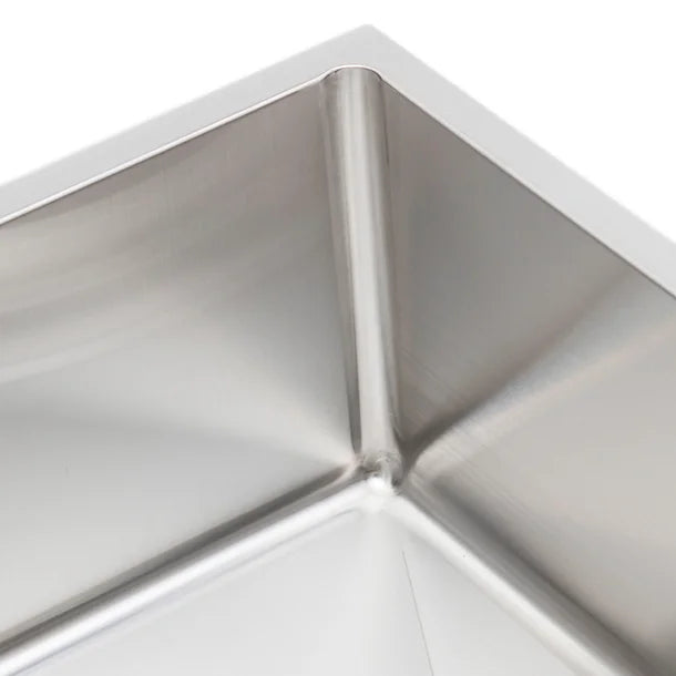 Wells Sinkware Handcrafted 21" 16-Gauge Undermount Single Bowl Stainless Steel Kitchen Sink with Grid Rack and Basket Strainer-DirectSinks