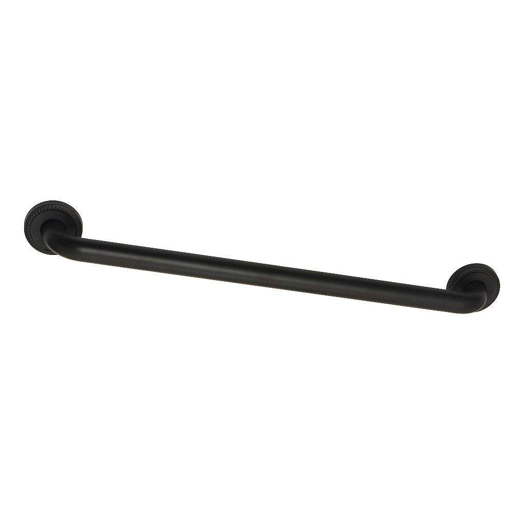 Laurel 24" Brass Decorative Grab Bar in Matte Black  