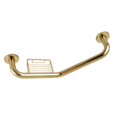 Meridian 10" x 12" Angled Stainless Steel Grab Bar with Soap