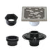 4" Brass Square Grid Shower Drain with Flange-DirectSinks