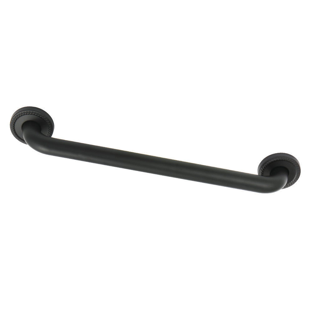 Laurel 18" Brass Decorative Grab Bar in Matte Black  