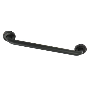 Laurel 18" Brass Decorative Grab Bar in Matte Black  