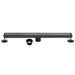  48" Stainless Steel Linear Shower Drain with Tile Insert & Flat Grate in Matte Black