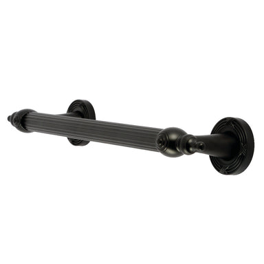 Templeton 12" Brass Decorative Grab Bar in Matte Black  