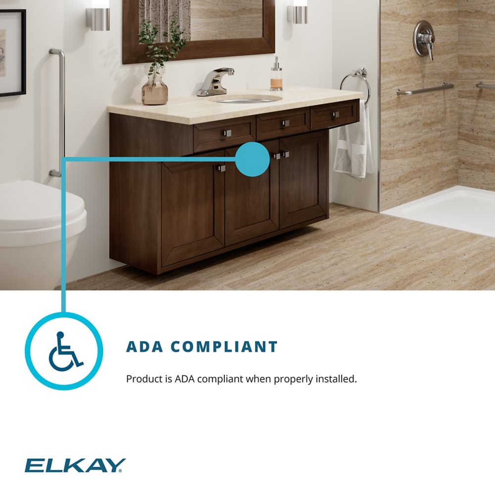 Elkay Asana 14-3/8" x 14-3/8" x 6" Stainless Steel Single Bowl Undermount Bathroom Sink