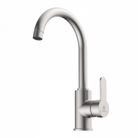Wasserwerk Curved Bar Faucet in Brushed Nickel