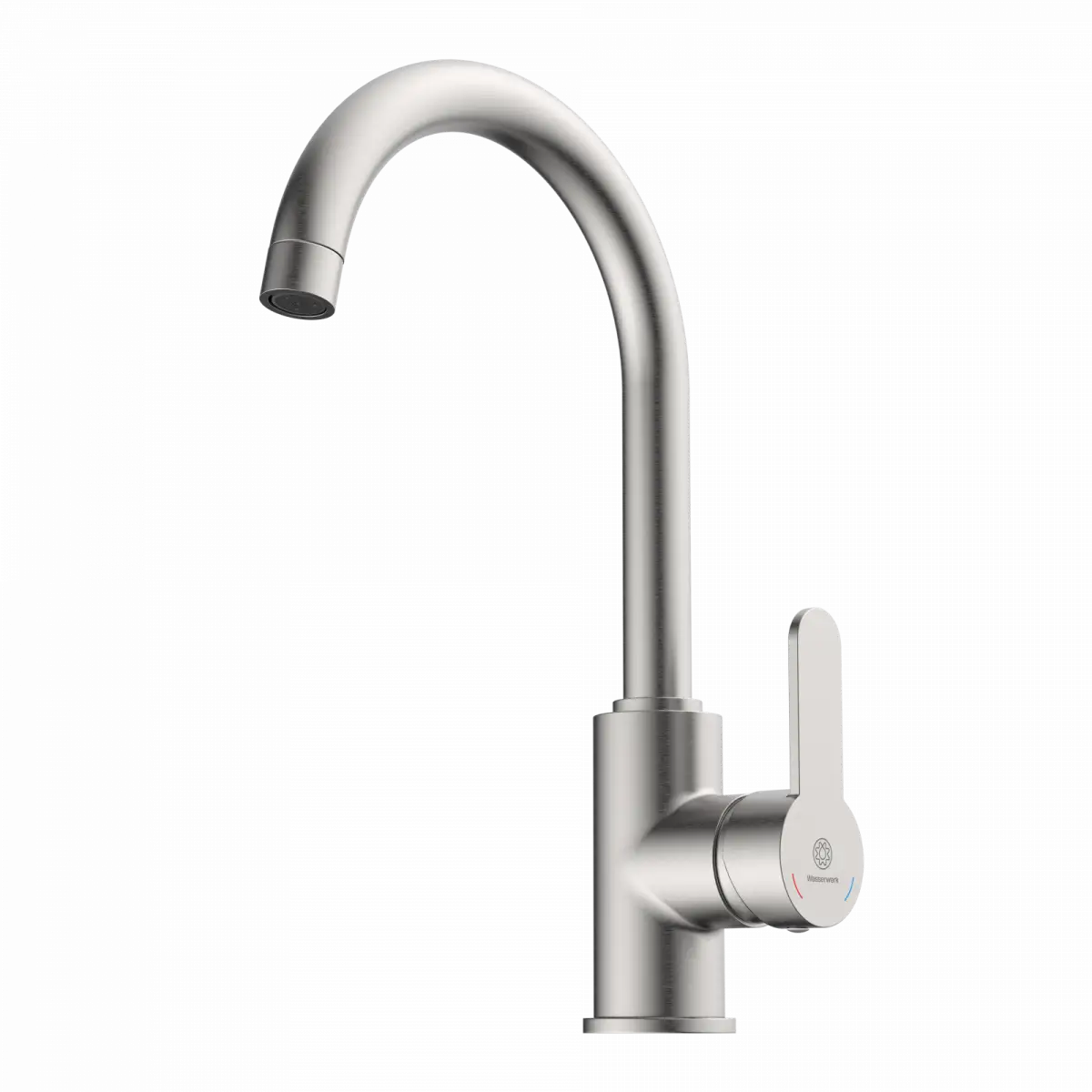 Wasserwerk Curved Bar Faucet in Brushed Nickel