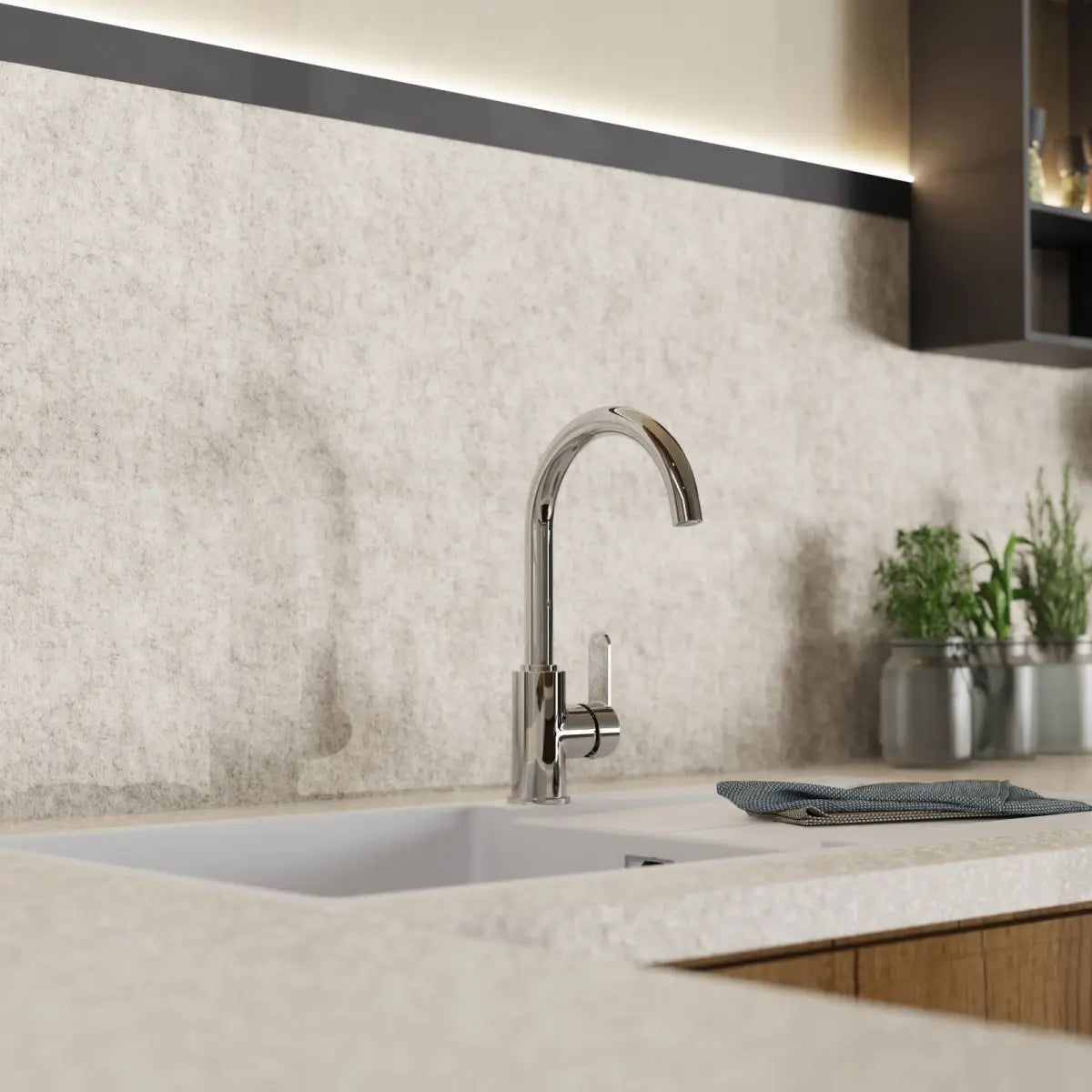 Wasserwerk Curved Bar Faucet in Chrome