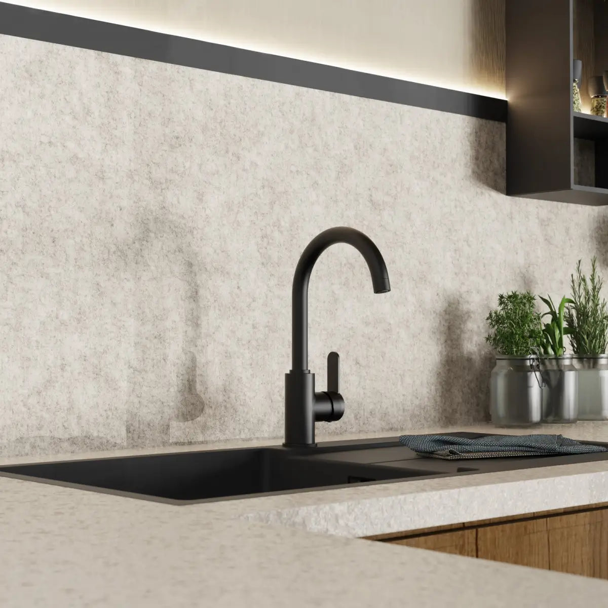 Wasserwerk Curved Bar Faucet in Matte Black