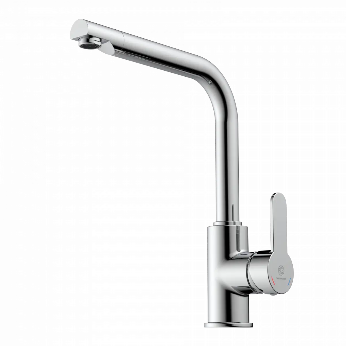Wasserwerk Felis Single Hole Straight Kitchen Faucet in Chrome