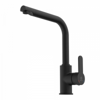 Wasserwerk Felis Single Hole Straight Kitchen Faucet in Matte Black