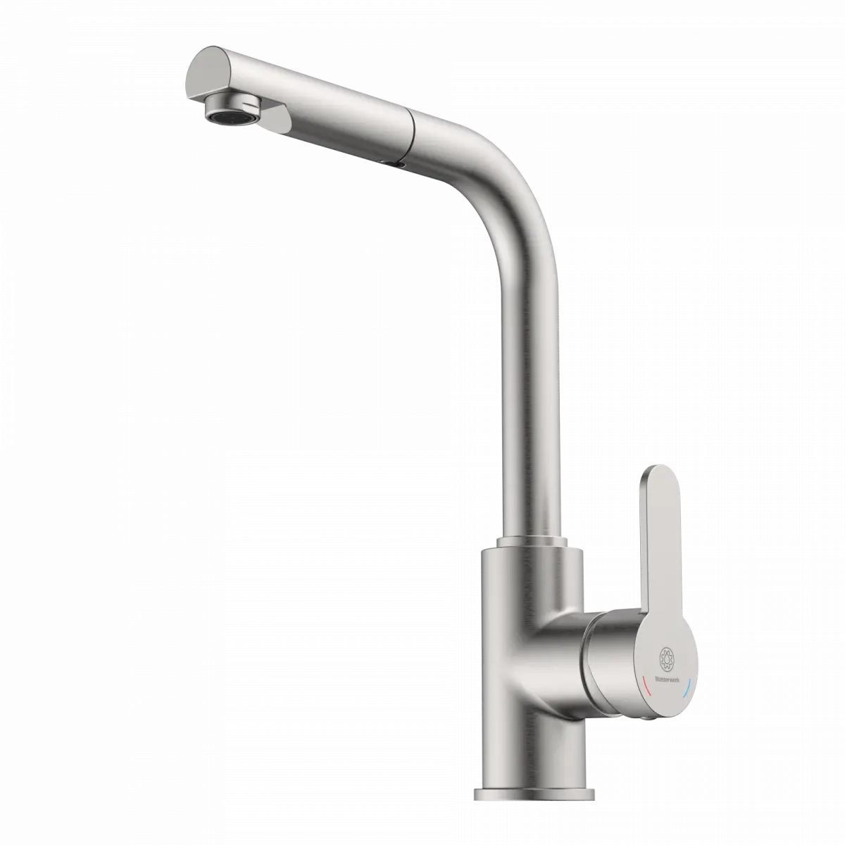 Wasserwerk Kitchen Faucet with Pull-Out Straight Spout in Brushed Nickel