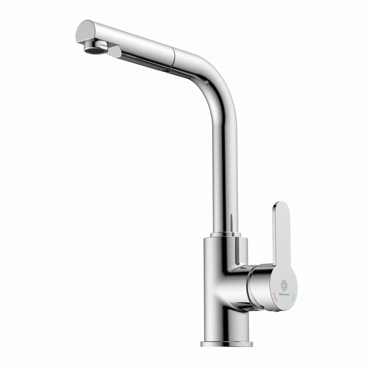 Wasserwerk Kitchen Faucet with Pull-Out Straight Spout in Chrome