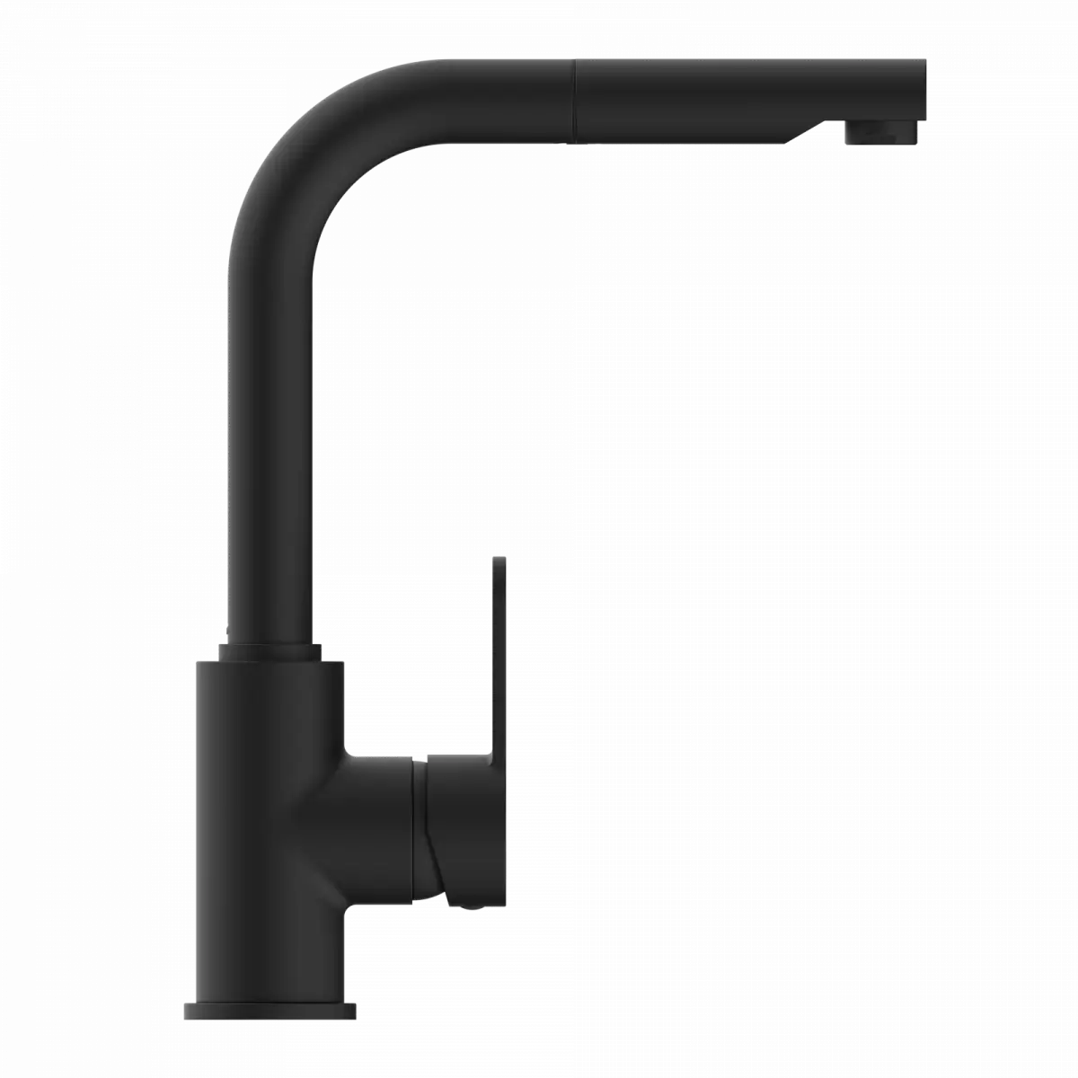 Wasserwerk Kitchen Faucet with Pull-Out Straight Spout in Matte Black
