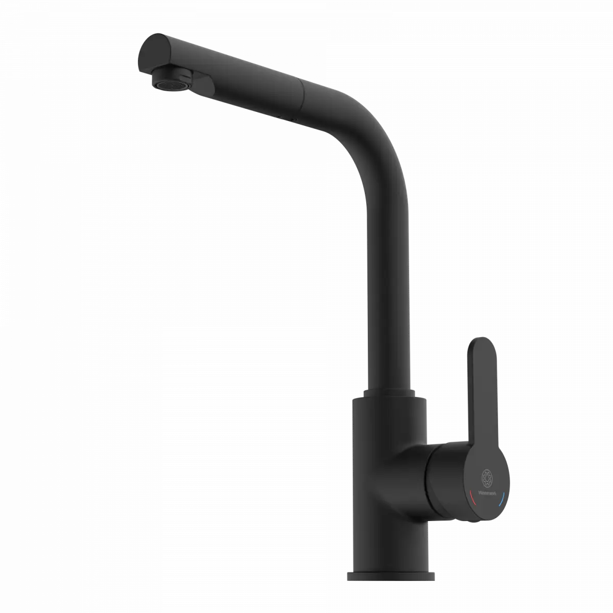 Wasserwerk Kitchen Faucet with Pull-Out Straight Spout in Matte Black