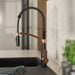 Wasserwerk Single Hole Pull Down Kitchen Faucet | Matte Black & Rose Gold-DirectSinks