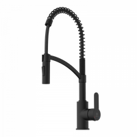 Wasserwerk Single Hole Pull Down Kitchen Faucet in Matte Black