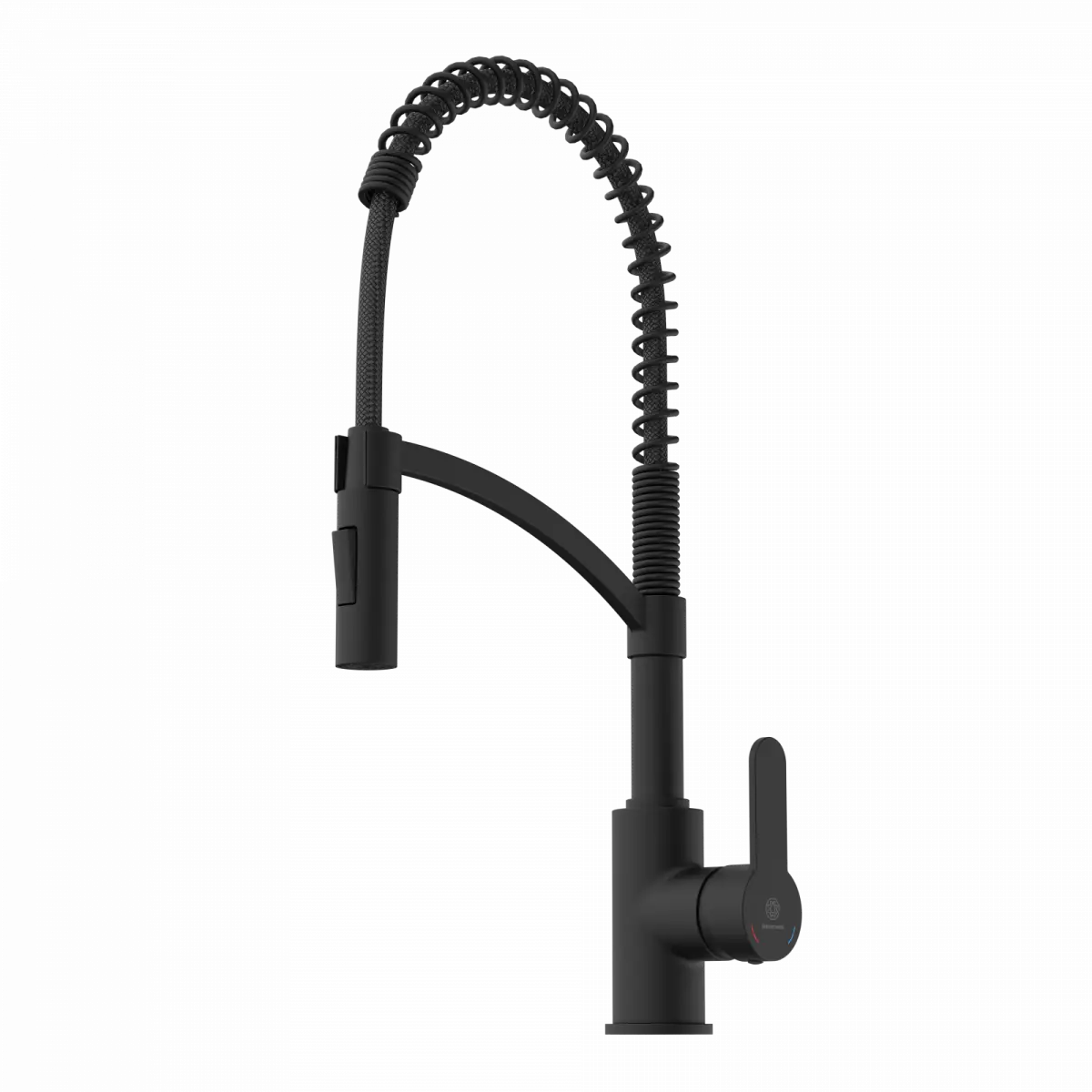 Wasserwerk Single Hole Pull Down Kitchen Faucet in Matte Black-DirectSinks