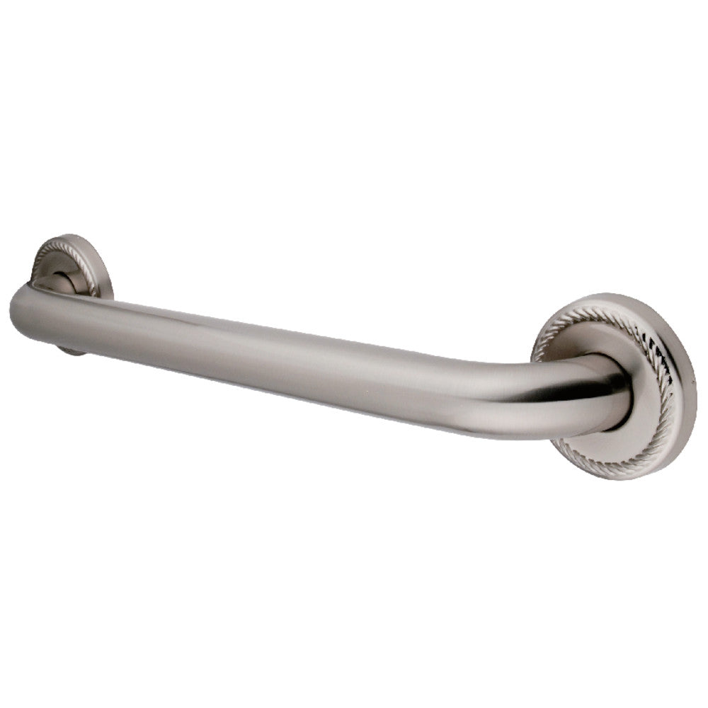 Laurel 16" Brass Decorative Grab Bar in Brushed Nickel  