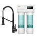 KRAUS Bolden 2-in-1 Pull-Down Single Handle Water Filter Kitchen Faucet in Matte Black with Purita 2-Stage Under-Sink Filtration System-DirectSinks
