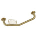 Meridian 10" x 12" Angled Stainless Steel Grab Bar with Soap
