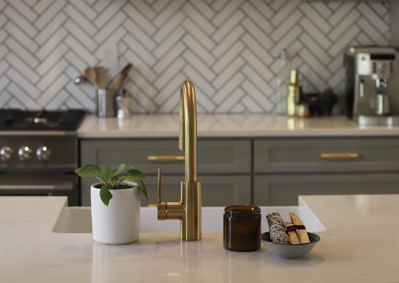 Gold Accents and Kitchen Sink Accessories