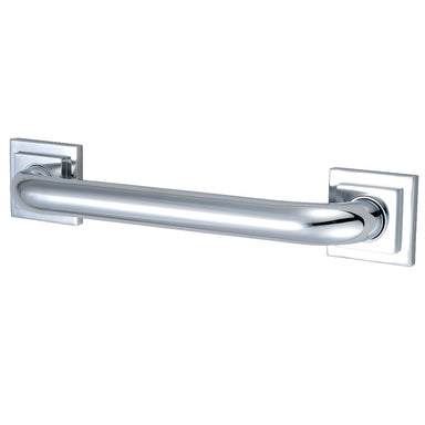 Claremont 18" Brass Decorative Grab Bar in Polished Chrome  