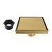  6" Stainless Steel Square Shower Drain in Brushed Brass