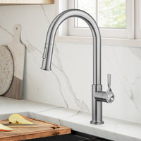 KRAUS Torak Single Handle Pull Down Kitchen Faucet in Spot-Free Stainless