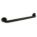 Milano 24" Brass Decorative Grab Bar in Matte Black  